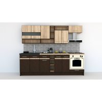 Bucatarie COSSY NEW 260 Wenge / Stejar Sonoma